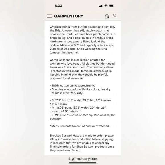 Caron Callahan Bria Jumpsuit Mulberry Canvas OG $395 Size M - Picture 5 of 12